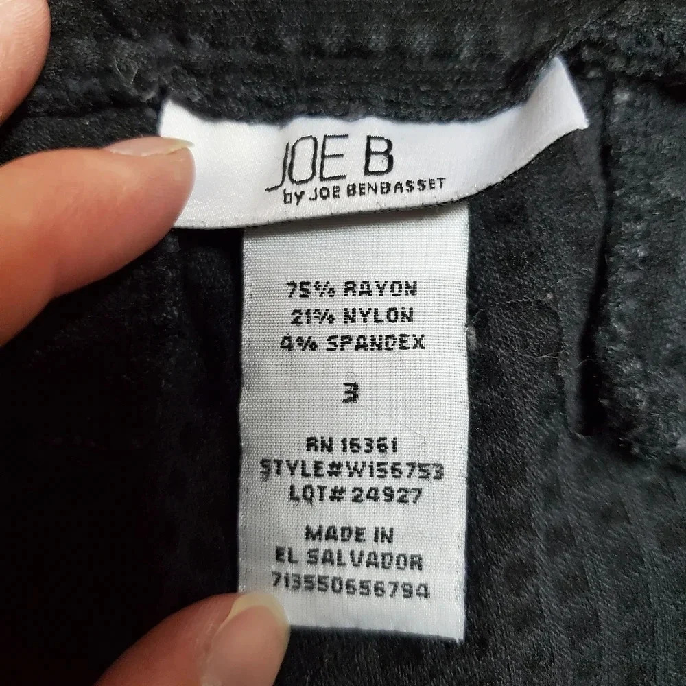 🆑️JOE BENBASSET | Waffle Print Bootcut Slacks in Black sz 3 (flaw) - Picture 5 of 6
